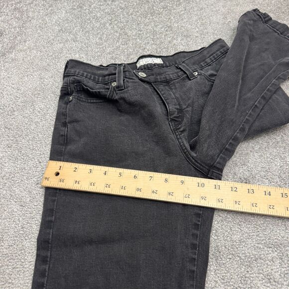 Levi's 548 Perfectly Slimming Capri Denim Jeans Womens 10 Black Cotton Stretch - Picture 12 of 15